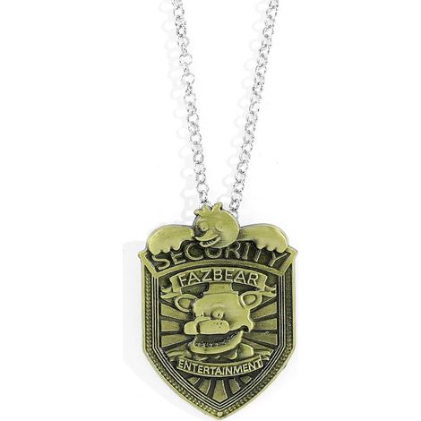 Collier badge FNAF, Collier ours en peluche, Collier accessoire personnage de jeu d'horreur, Colliers décoratifs sur le thème des jeux vidéo, Colliers d'Halloween (1/5)