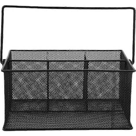 Panier à couverts 4 compartiments, organisateur en maille pour cuisine et maison (1/5)