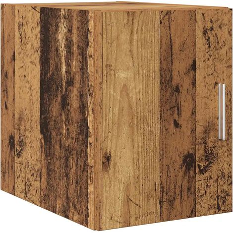 Mobiletto a muro moderno 30 x 42 x 39 cm pratico contenitore stile contemporaneo finitura legno anticato 020052165