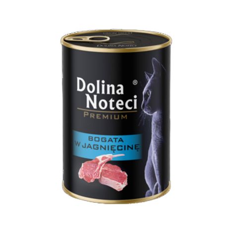 Cibo umido per gatti Dolina Noteci Premium in lattina, gusto agnello, 400 g