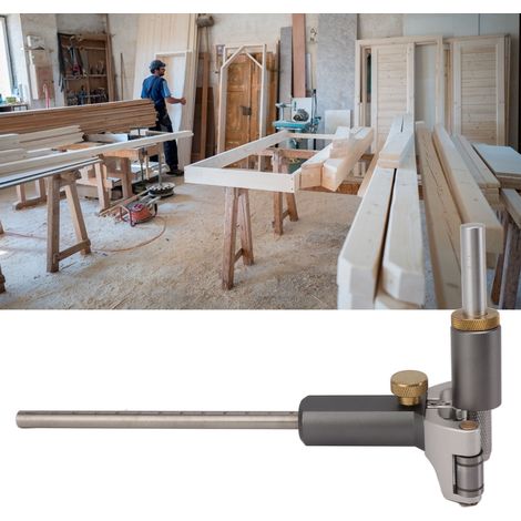 Regla de marcado de madera lineal y curva – Multifuncional – Juego de 5 piezas de aluminio – Herramienta de carpintería precisa y portátil (1/5)