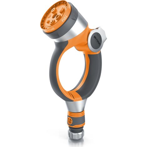 Brandson Garten-Handbrause Gartenpistole Gartenbrause 7 Sprühprofile Schieberegler Pistolengriff mit Halteclip 1-8 bar Wasserdruck (1/5)