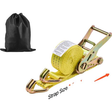 Correas de trinquete, alta capacidad de carga, material duradero, 1,5 pulg. x 10 pies (1/2)