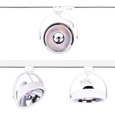 ALPINALUZ  Foco proyector LED para carril trifásico, compatible con bombilla AR111 GU10 (1/5)