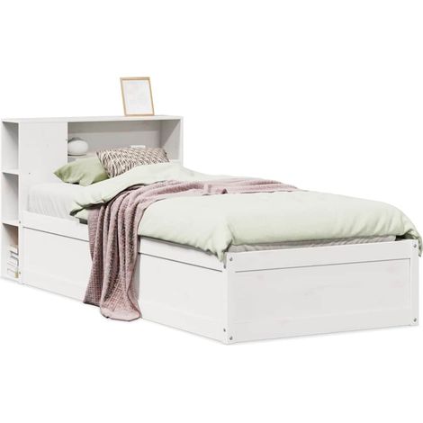 Maison Exclusive - Giroletto senza Materasso Bianco 75x190 Legno Massello di Pino