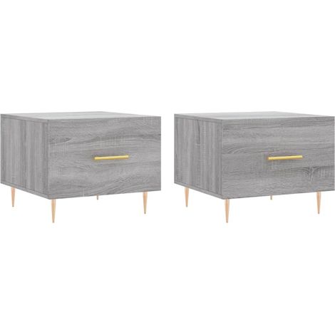 Maison Exclusive - Couchtische 2 Stk. Grau Sonoma 50x50x40 cm Hol