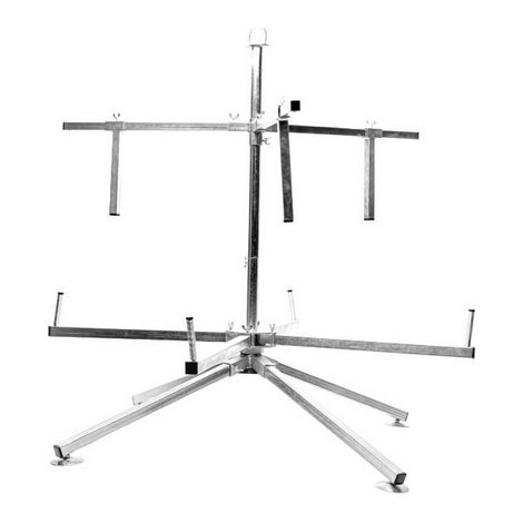 Supporto srotolatore per bobine tubazioni multistrato, PEX e PE con guida per tubazione realizzato in acciaio zincato anodizzato regolabile.(DianFlex) (1/2)