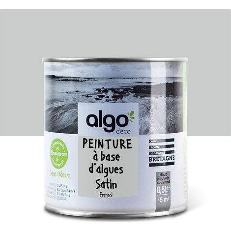 Peinture écologique Algo - Satin - Gris Ferreol - 0.5L (1/5)