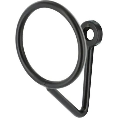 Patère murale 1 tête acier noir L.97xP.56mm - Crochet porte manteau design industriel pour entrée et couloir (1/3)