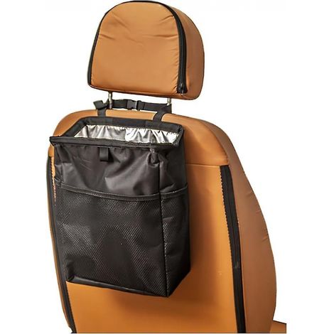 BEBUSINGOTO Bolsa de basura colgante para coche, gran capacidad, impermeable, plegable, organizador de almacenamiento de basura universal para sedán, SUV, camión, RV, camping al aire libre, viajes (1/5)