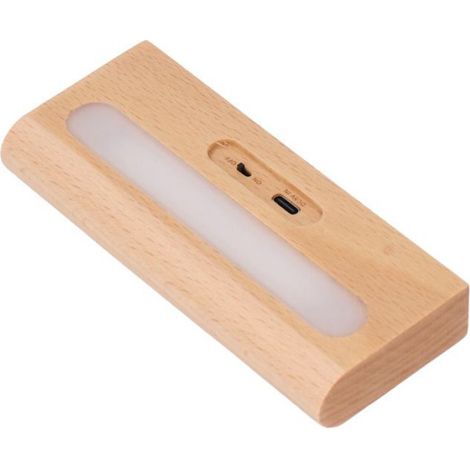 Applique Murale Solaire - Ulisem - Bois - IP65 - Détection de Lumière