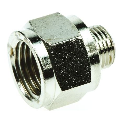 Grossisseur droit mâle vers femelle laiton nickelé série 0906-0906 10 13 - Parker Legris
