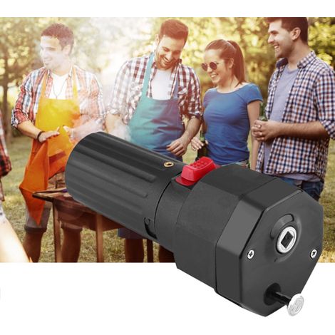 Grill électrique à barbecue motorisé, fonctionne sur piles 1.5V, couleur noire