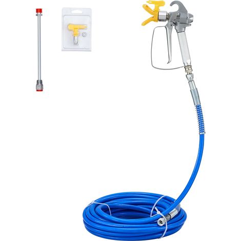 Kit de Tuyau de pulvérisation de Peinture sans air, 15,2 m, Tube en Fibre Haute Pression 3600 psi avec Tige d'extension de 20,3 cm, y Compris Protection de Pointe et de Pointe 517, Joint (1/5)