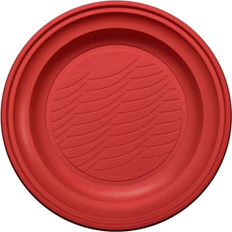 Plato hondo rojo, paquete de 20, Natural Bibo