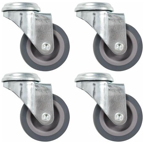 Ruedas giratorias con agujero pasador 12 unidades 50 mm vidaXL (1/5)