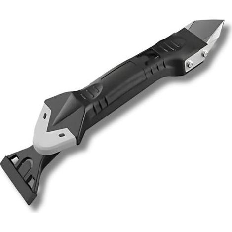 Outil 3 en 1 pour enlever les joints en silicone - Grattoir multi-pointes et grattoir pour joints, coulis, résine, acrylique - 5 têtes interchangeables - Finition parfaite (1/4)