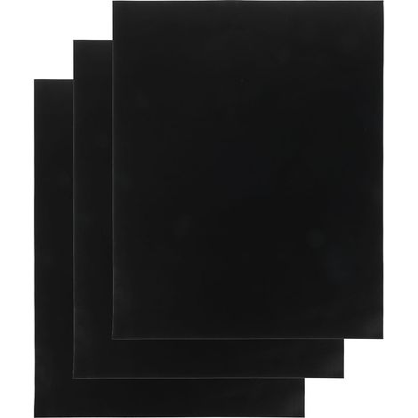 Tapis de pour Four Antiadhésif et Résistant à Haute Température en Tissu de Fibre de Verre Ptfe Noir Lot de 3 Feuilles Cuisine et Barbecue'-'- (1/5)