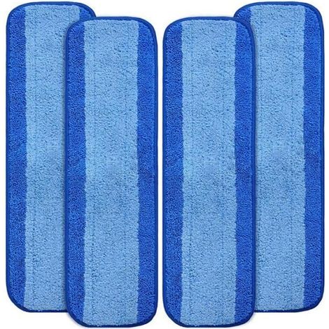 Un ensemble de 4 lingettes de nettoyage en microfibre pour balais Bona - adaptées aux parquets - compatibles avec les balais en microfibre Bona. (1/4)