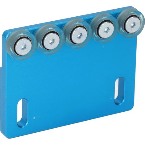Roue auxiliaire à plaque étroite bleue pour plaquer les chants, empêchant les déviations d'alimentation  accessoires pour plaqueuse de chants  5 roues (1/5)