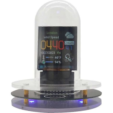 WLAN-fähige RGB-Nixie-Röhrenuhr, IPS-LED-Farbdisplay, DIY-Analog-/Digital-Nachtlicht (1/5)