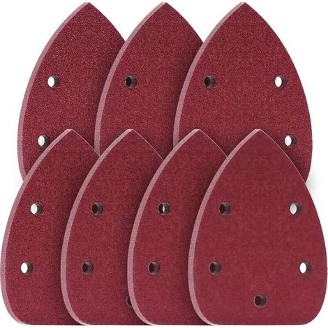 Papier a Poncer Triangulaire 10 x 40/60/80/120/180/240/400 Disque Abrasif Triangle 70 Pièces pour Ponceuse