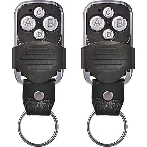 Remote Control - 433 Mhz Cloning Remote - Garage Door Opener - Electric Gate - 4 Button - 2 Pieces (1/3)