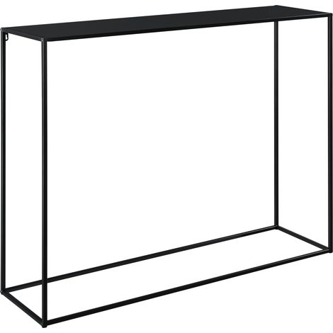Consolle in metallo 92 x 115 x 32 cm nero opaco 030008565