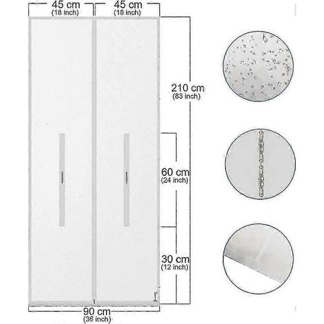 (210x90 cm) Joint d'étanchéité pour porte coulissante, compatible avec les climatiseurs et sèche-linge portables. (1/4)