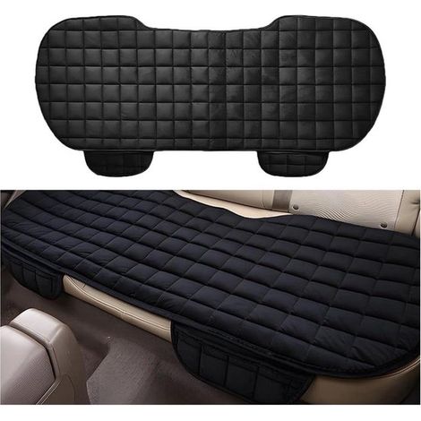 Protector universal para asientos de coche，cojín para asiento trasero apto para todas las estaciones，accesorio para coche，negro (1/5)