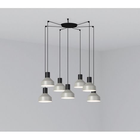 KOMBO Lámpara colgante gris Ø200 7L 68593-7L