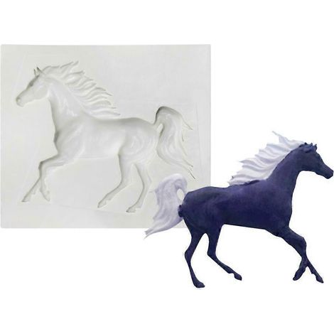 Moule en Silicone pour Savon Artisanal en Forme de Cheval Galopant - Idéal pour Pâtisserie Créative (1/4)