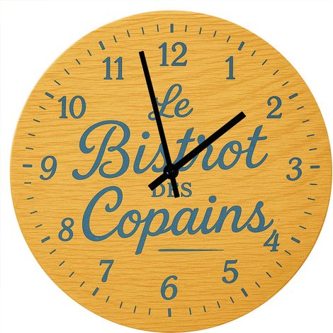 Horloge en verre le bistrot des copains 29 cm