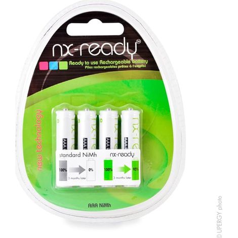 accus aaa nimh - nx ready - 1.2 volts - 800 mah - blister de 4 - enix energies ach9020 (1/3)