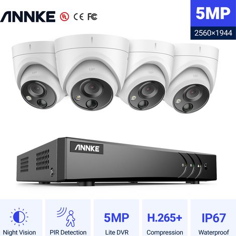 ANNKE 8CH CCTV Kit DVR 45MP IR Night Vision Waterproof Remote Monitoring Security CCTV Camera System (1/5)