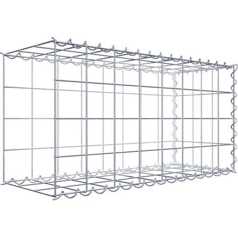 Gabiondeco - Gabion - Element de prolongation en longueur 80 cm x 40 cm x 30 cm (L x H x P). maille 10 x 10 cm. Spirale. Avert.: il manque une grille - Made in Germany (1/5)