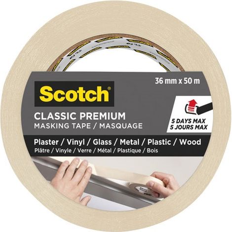 SCOTCH - Ruban de masquage classique 36 mm x 50 m