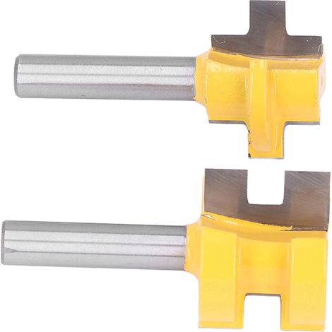 Fraise à tenon à denture carrée, fraise à rainurer en T pour planchers, fraise à bois, diamètre 1‑1/8 po