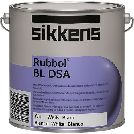 Sikkens – Laque satinée microporeuse à l'eau pour bois extérieur – Résistante UV – Teinte blanc – Conditionnement 2,5 Litres