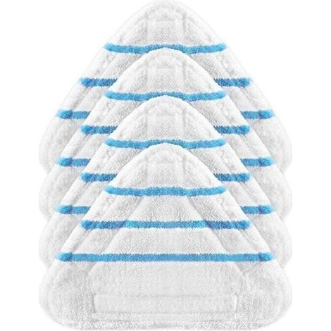 Lot de 4 housses lingettes microfibre pour balai vapeur – Lavables en machine – Nettoyage efficace sols durs (1/4)