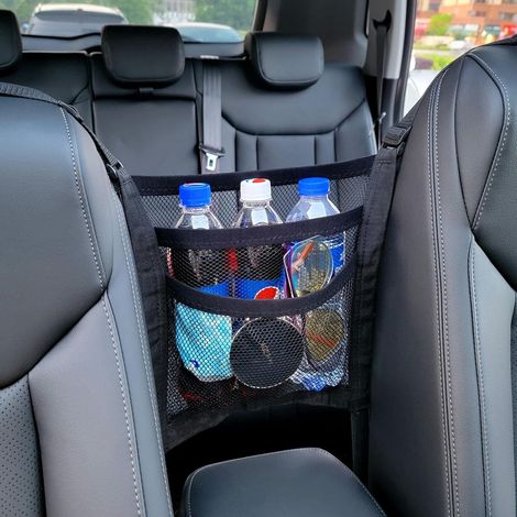 Organizzatore per auto, vano portaoggetti per lo schienale del sedile anteriore, vano portaoggetti per interni auto, borse porta accessori per auto per furgoni/minivan/UV (30 x 30 cm) (1/5)