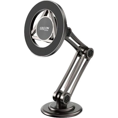 Support magnétique pour téléphone avec rotation à 360° et plaque métallique, adapté à diverses situations. (1/2)