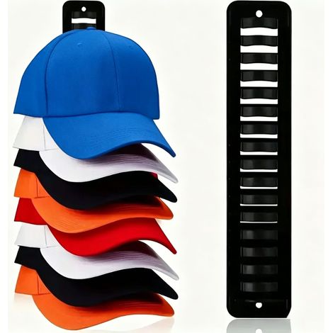[1 Pièce] Support Casquettes Mural Pouvant Accueillir Jusqu'à 16 Baseball pour Hommes et Femmes, Organiseur Casquettes avec Adhésif Puissant au dos (1/3)