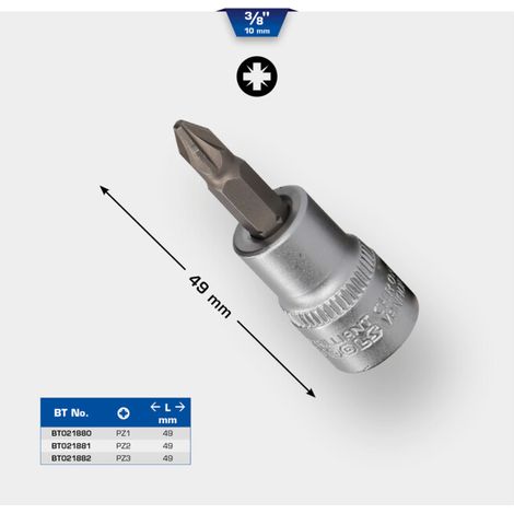 BRILLIANT TOOLS 3/8" PZ Douille à embout cruciforme PZ2 - BT021881 (1/5)