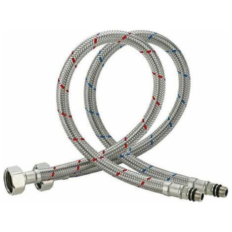 Flexible Connection Hose Stainless Steel Faucet for Hot and Cold Water Single Lever Kitchen Faucet 60cm (1/5)