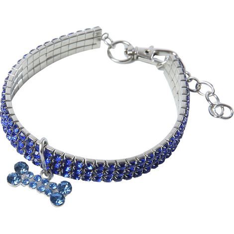 Hundehalsbänder, Strass, für kleine Hunde (Größe M, Länge 23,5 cm + 5 cm) (1/5)