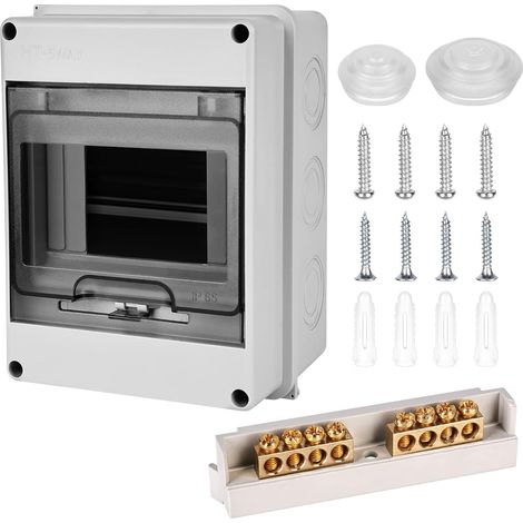 Coffret Electrique Etanche Exterieur: Boîte Etanche Electrique Exterieur IP65, Tableau Electrique 2 Rangées Etanche, Boîtier Electrique, Tableau Electrique Etanche Pour Disjoncteur Mural (5 Modules) (1/5)