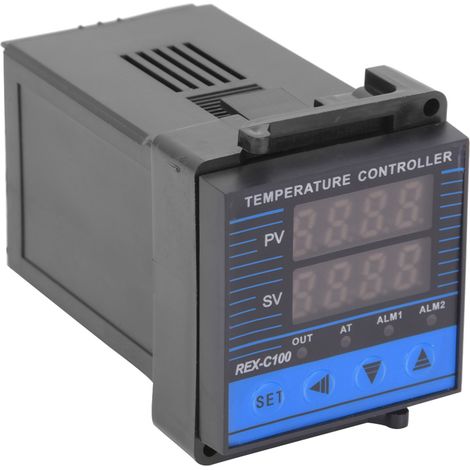 Thermostat numérique intelligent REX-C100, sortie relais haute sensibilité, 0-400°C, contrôleur de température PID, régulateur précis pour équipements industriels. (1/5)