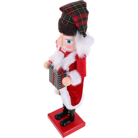 Casse-Noisette Bois Décor de Noël Soldat et Pâtissier pour Table Étagère et Bureau Ornement Festif pour Maison et Bureau (1/5)