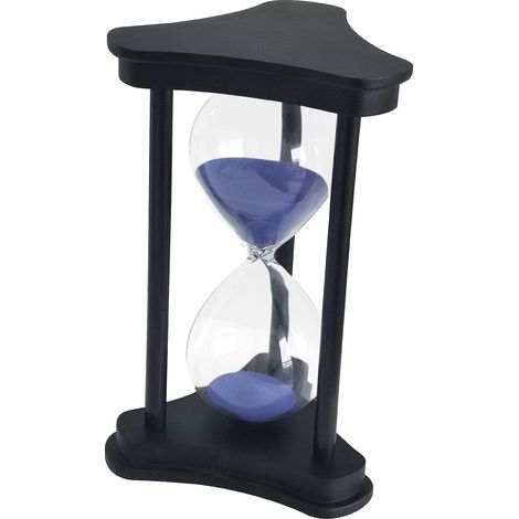 Sablier violet de 30 minutes avec cadre en bois - Décoration de bureau et minuteur de cuisine (1/5)